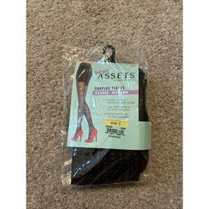 Assets by Sara Blakely Wishbone Shaping‎ Tights Women‘s Size 2 Black Textured